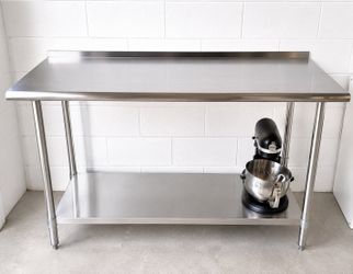 Stainless steel prep kitchen table