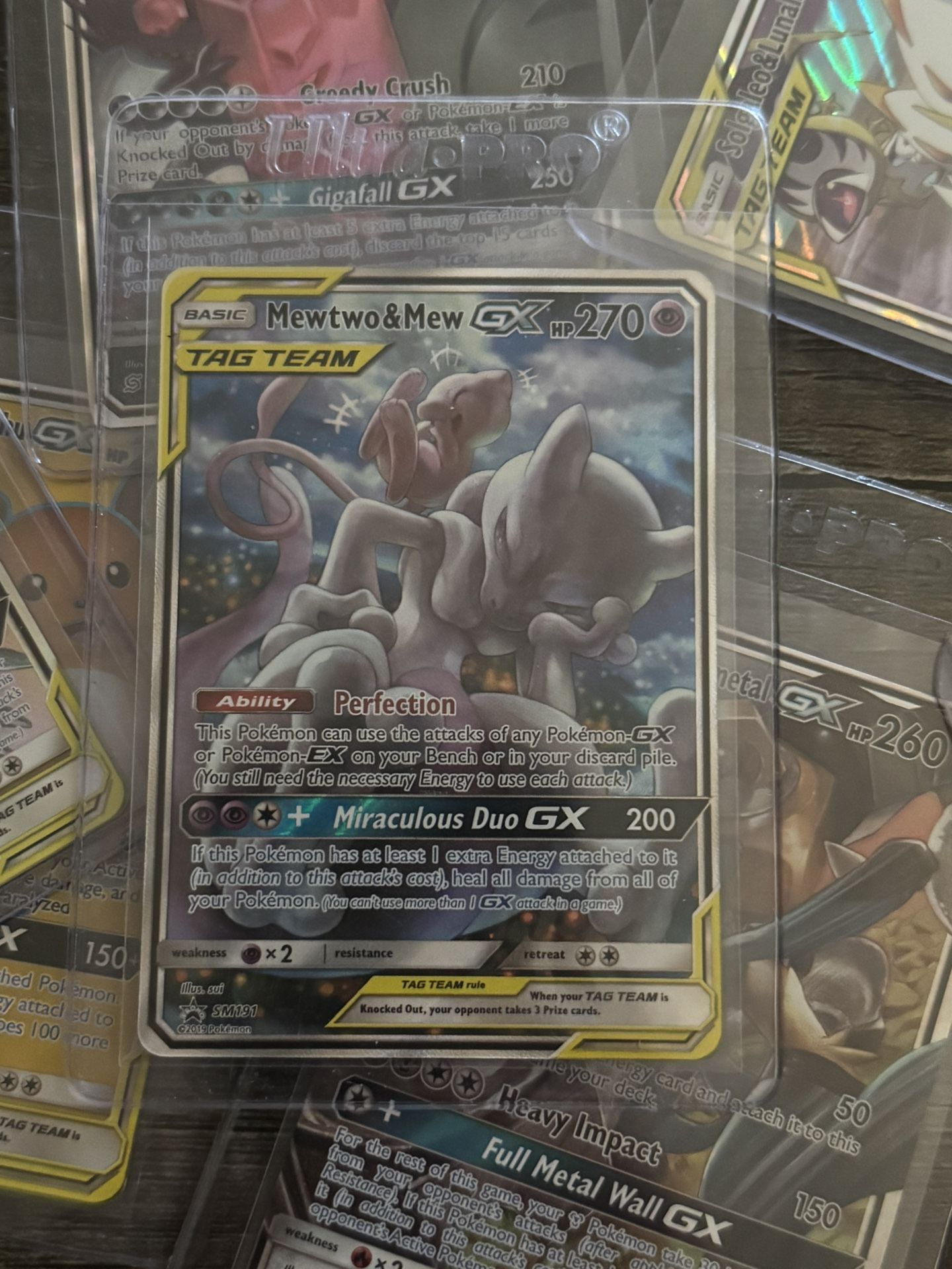2019 Pokemon Sun & Moon Black Star F.A. Mewtwo & Mew GX