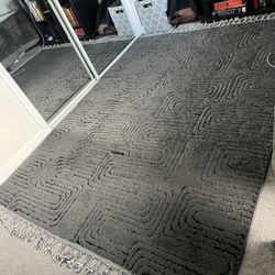 Dark Grey Area Rug (86”x64”)
