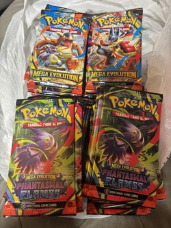 Pokémon Mega Evolution & Phantasmal Flames Booster Packs - SEALED