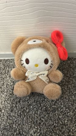 Hello kitty bear keychain plush