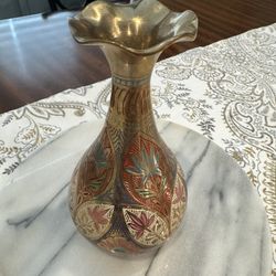Genuine India Brass Bud Vase