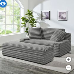 Oversize Chair and Storage Ottoman 