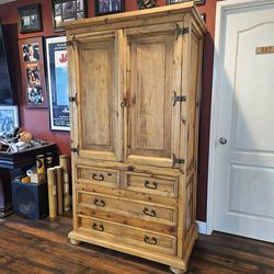 Solid wood armoire