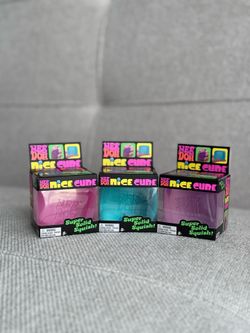 NEW FACTORY SEALED PINK PURPLE BLUE Needoh Nice Cube Nee Doh Squishy Ball Viral Tik Tok