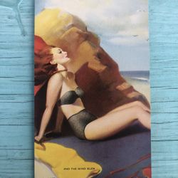 Rare Vintage/Antique Risqué Pin Up Girl 1940s Card/Postcard GC 3.5 x 5.5