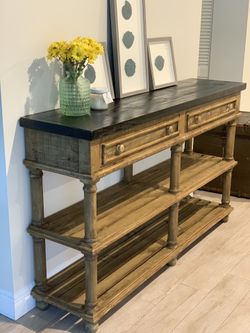 Like New Solid Wood Console From Mexico