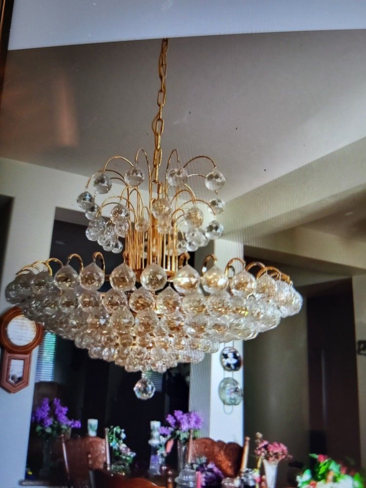 Large crystal chandelier perfect eighteen hundred dollars