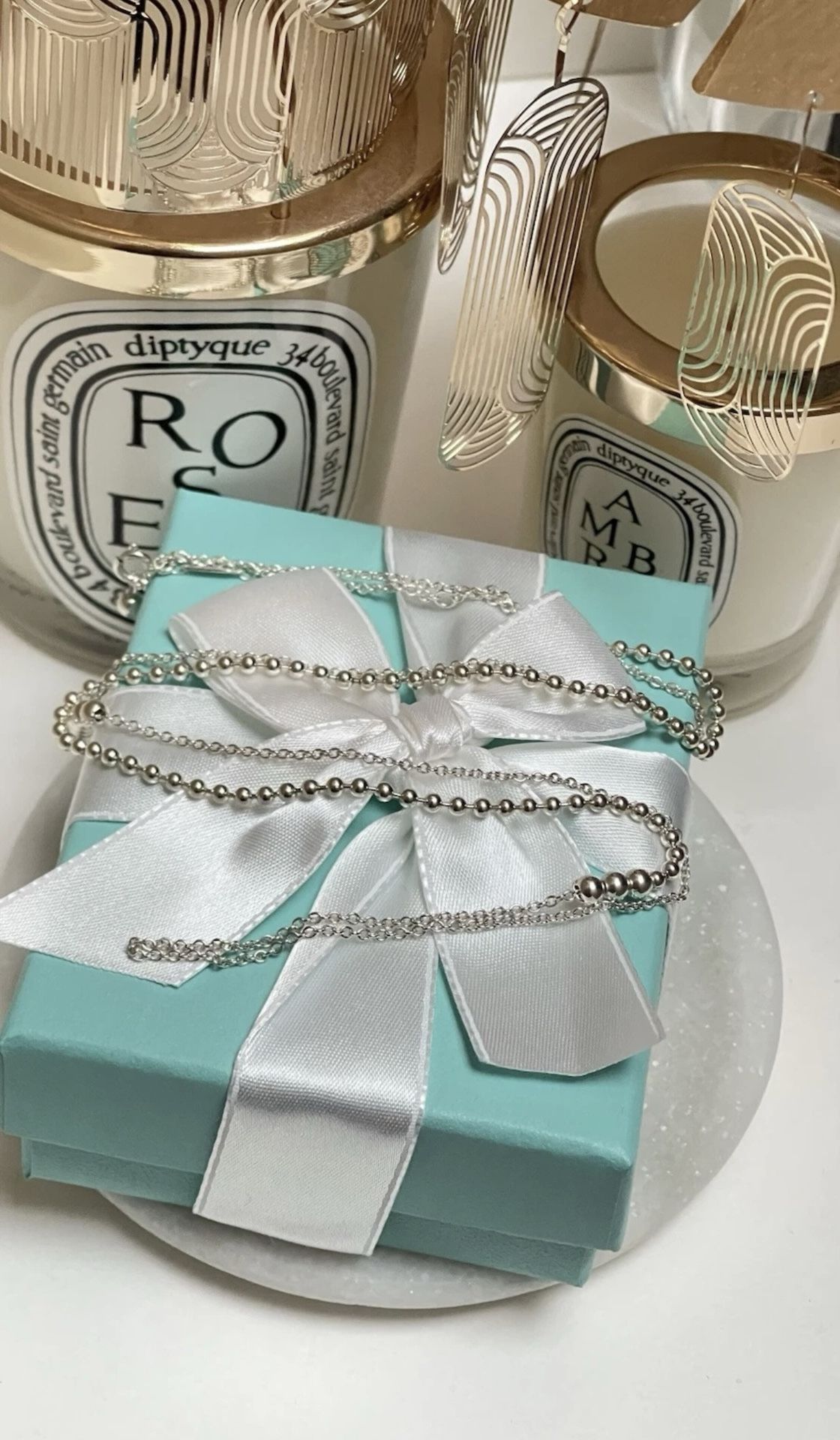 Tiffany & Co. Return To Tiffany Beaded Necklace in Sterling Silver NEW $375