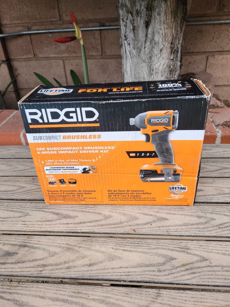 Ridged 18v Brushless 4 Mode Impact Driver Kit