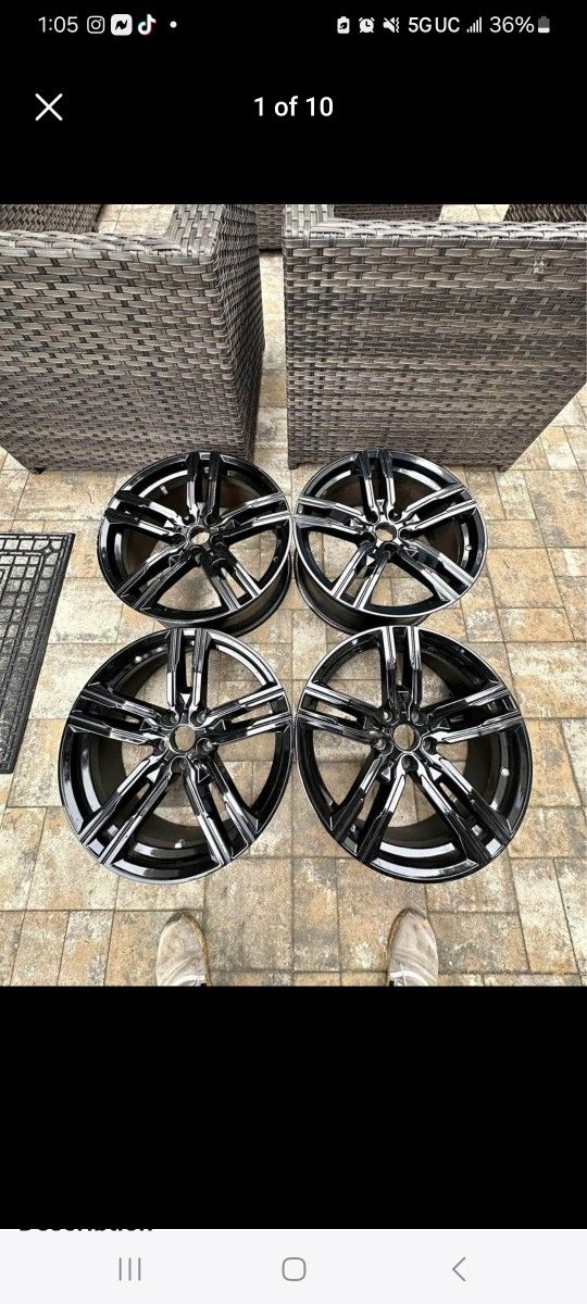 Black BMW Rims STYLE 727M 19s