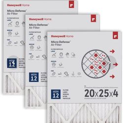 Honeywell Home 20x25x4 MERV 12, AC Furnace Air Filter, 3 PACK (CF200A1016-3PKAM) (Actual Dimensions: 18.84 X 24.75 X 4.38 In.) Pack Of 3