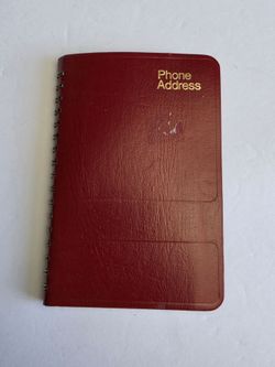 Telephone Address Book Vintage 1977 Guilford Spiral Bound Red G740
