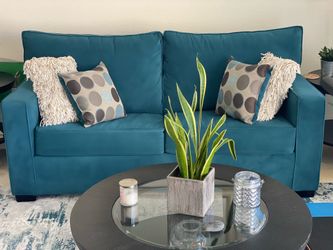 Teal/Blue Couch (pull out bed)