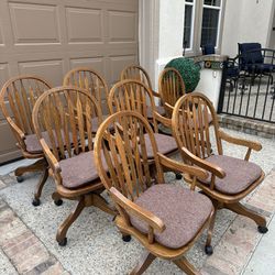 Oak Swivel Chairs 