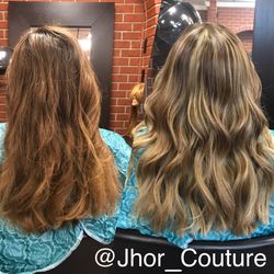Hair color, extensions, keratin