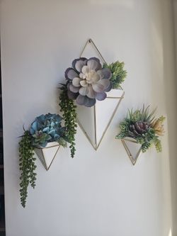 Decorative wall floral artificial flowers succulents