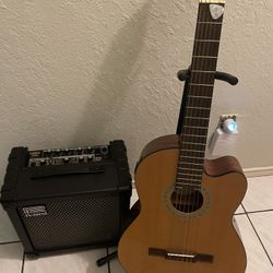 Acoustic electric classical guitar