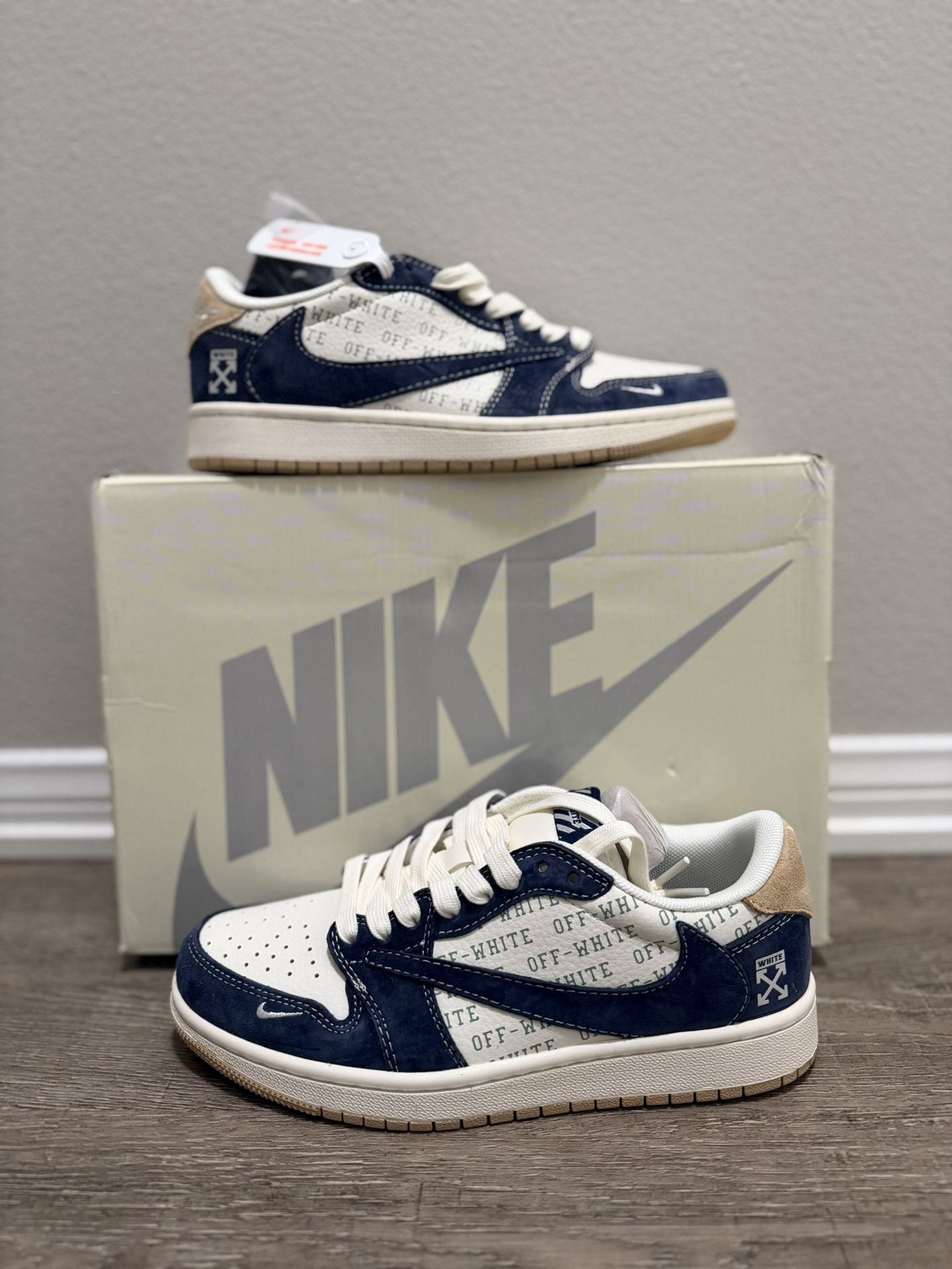 Unique Ahhh Pair Of Travis Scottsss Nike Off White Collabbsss