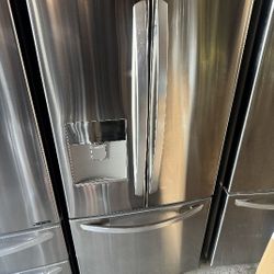 LG Refrigerator French Door Stainless Steel Like New