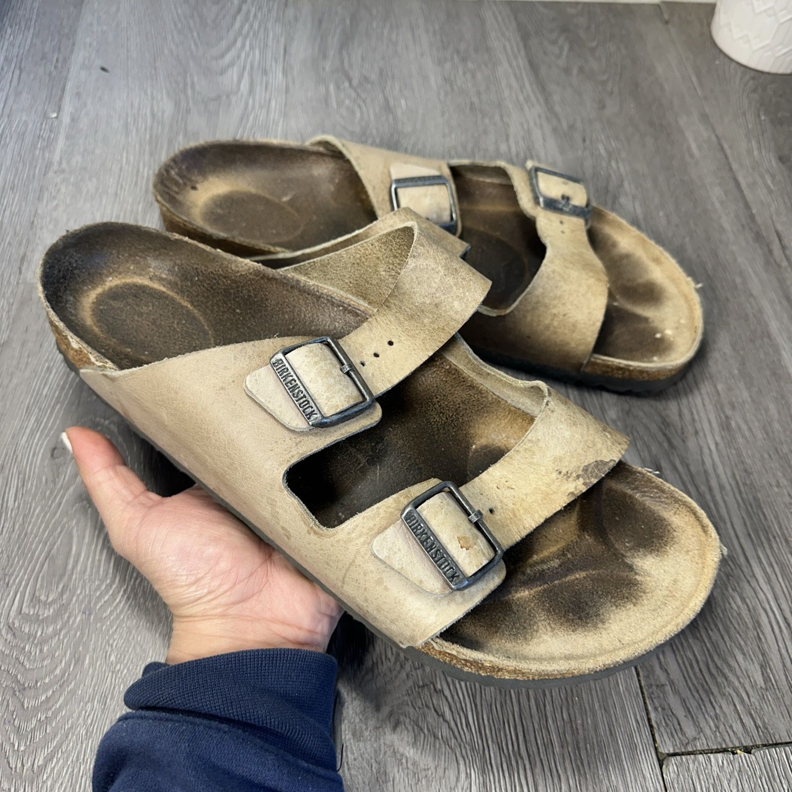 Birkenstock Arizona BS Sandals Mens Sz 13 EU 46 Habana Leather Slip On