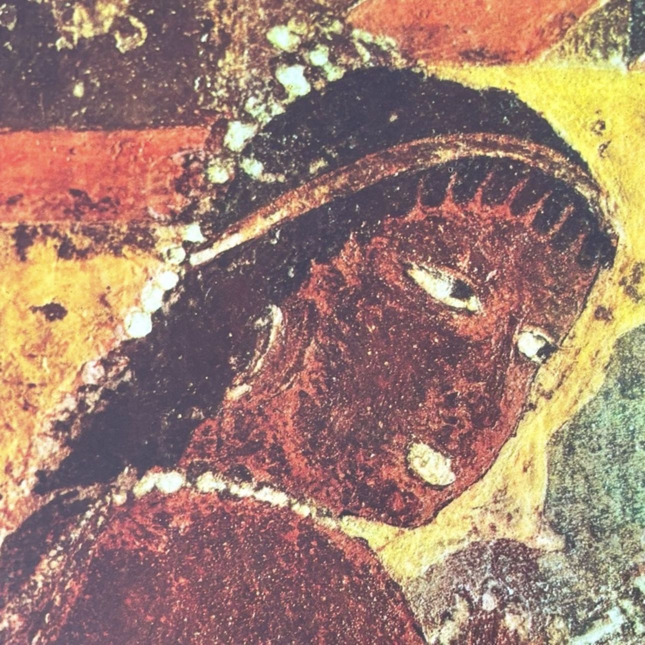 Bath Maid Original Antique Vintage Fine Art INDIA Print Poster Ajanta Caves Wall Painting 1950’s Italy Printed Collectible Collectibles & Art