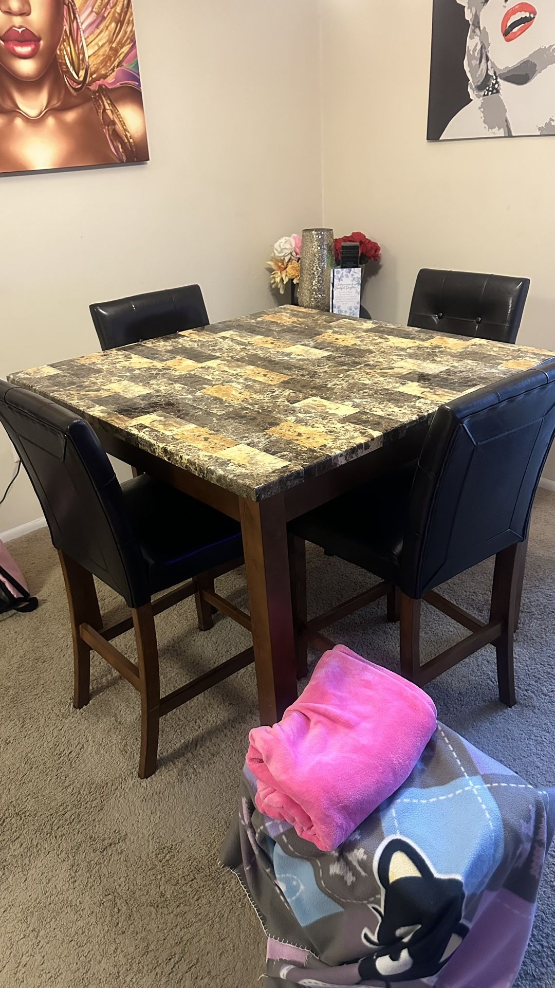 Marble Dining Table Set With Chairs 