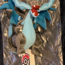 Mega Charizard X Pokemon Center Plush Toy Doll Authentic 14”
