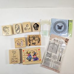 Wooden Rubber Stamps Symbol Stamps. Set of Clear Stamps. Friendship Stamp.