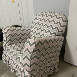 Toddler Girl Rocking Chair Pink And Grey