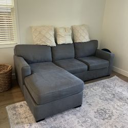 Couch With Reversible Chaise  Washable Covers 