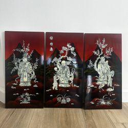 Vintage Chinese rosewood Wall Art 