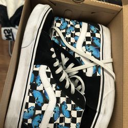 Vans  High Top Butterfly Shoes, Women’s Size 10