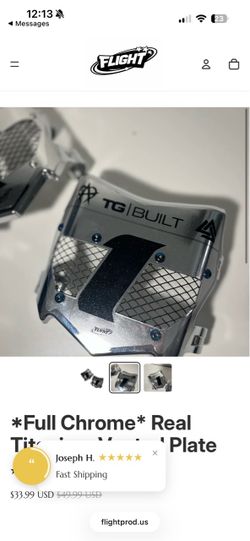 Flight TG Built Chrome Titanium Number Plate