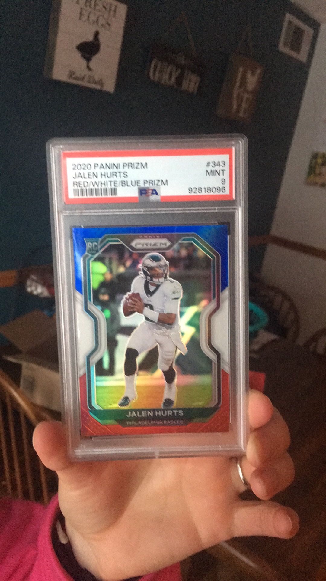 Jalen Hurts 2020 Prizm Red White Blue Rookie Card