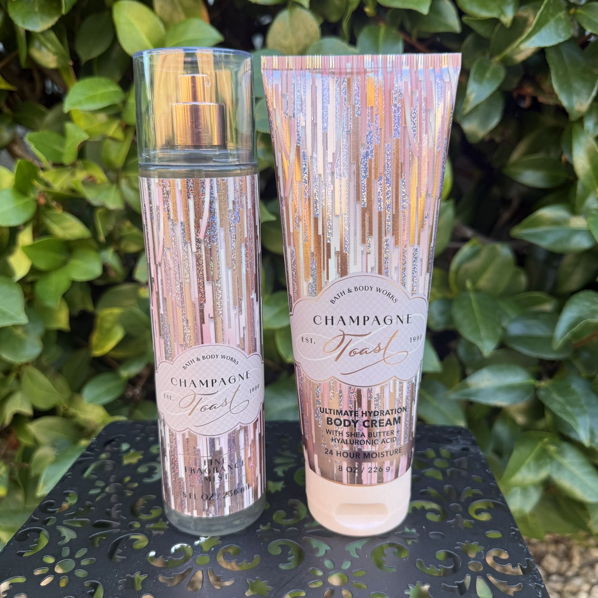 Bath & Body Works Champagne Toast Body Cream and Body Spray Set