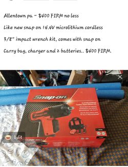 Snap on cordless impact wrench kit
