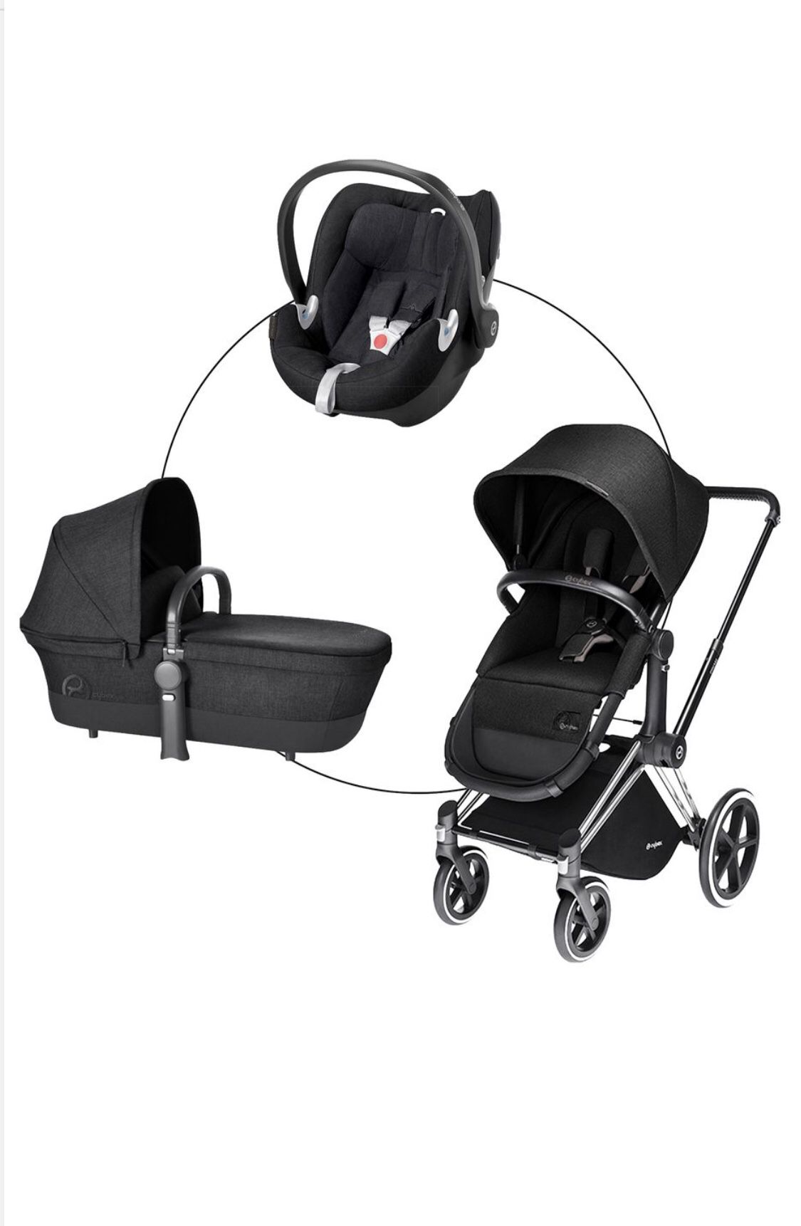 Cybex Priam 2-in-1 Light Seat Stroller and Cybex Cloud Q Plus Infant Car Seat