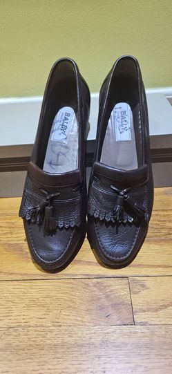 Bally Orleans Tassel Loafers Dark Brown 8 M