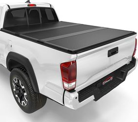 Hard Tri-fold Truck Bed Tonneau Cover Compatible with 2016-2023 Toyota Tacoma 6 FT (73.7") Bed(Trail Special Edition Storage Boxes Included), Only fit