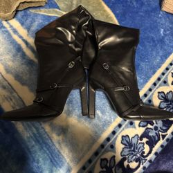 Fashion Nova Black High Heel Boots 