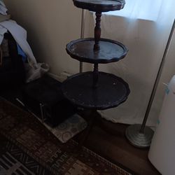 3 Tiered Antique Wooden Table