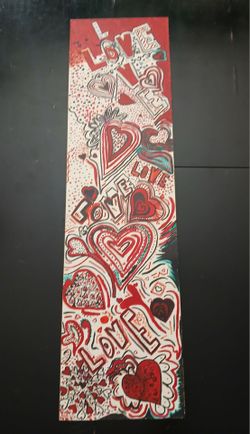 Modern Wall Art - Painting on Hard Wood Plank