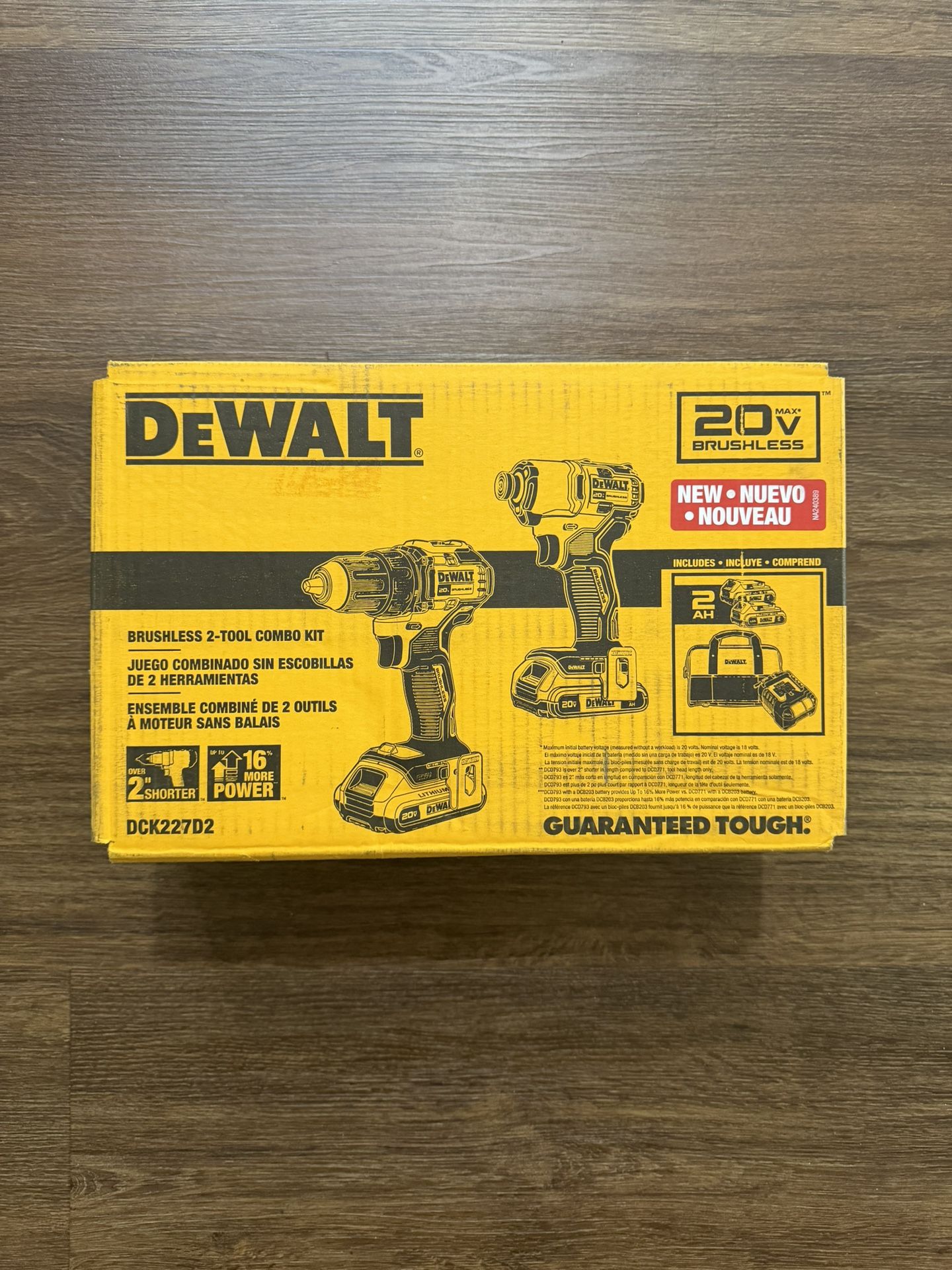 DEWALT 20V (Model #: DCK227D2) 2-Tool Brushless Power Tool Combo Kit
