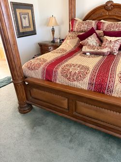 Four Poster King Bed Frame Solid Wood