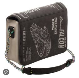 Bioworld Disney Star Wars Millennium Falcon Operations Manual Crossbody Purse