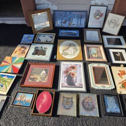 Huge Lot Of Artwork Pictures Wall Decor Mirrors 