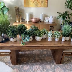 Fake Plant Arrangements With Pots 