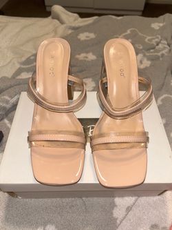 Nude/Clear Bamboo Heels (NEW)✨