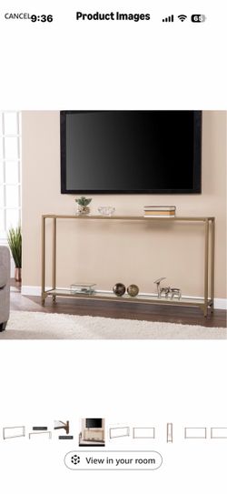 New in box Metal console table